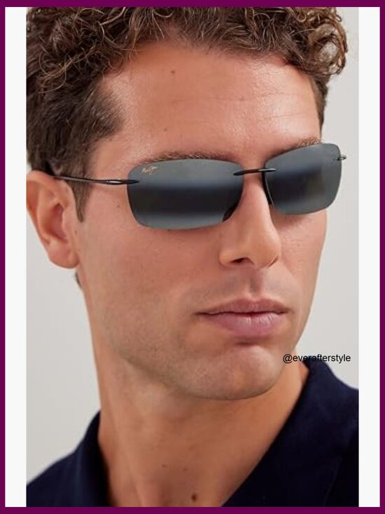 Polarized Rimless Sunglasses with Nylon Frames, UV Protection main image 6